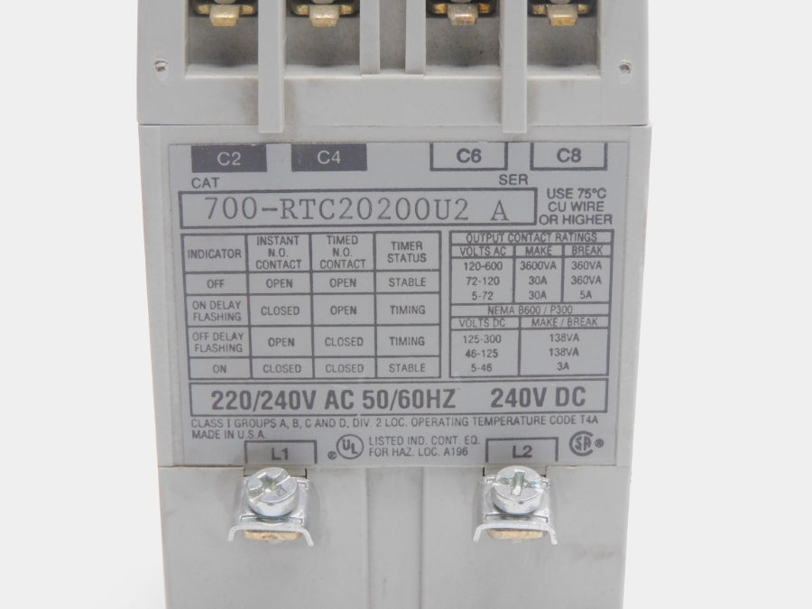 ALLEN BRADLEY 700-RTC20200U2 SER. A 220/240V 30A NSNP