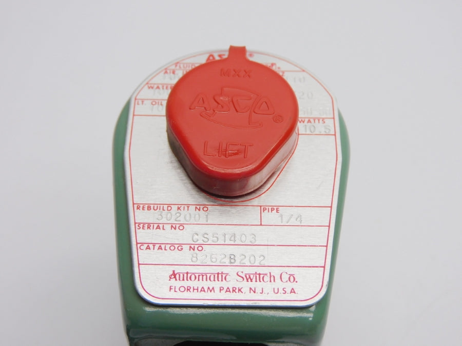 ASCO 8262B202 110/120V 100PSI 1/4" NSNP