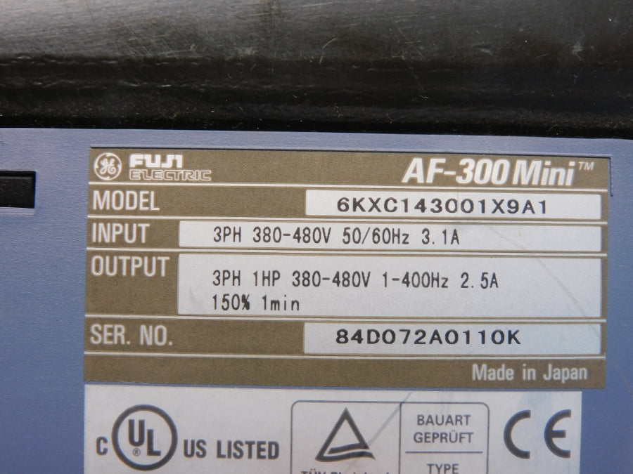 GENERAL ELECTRIC FUJI ELECTRIC 6KXC143001X9A1 380-480V 3.1A UNMP