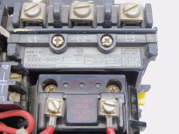 ALLEN BRADLEY 520E-BOD-7 SER. C 110/115-120V 27A UNMP