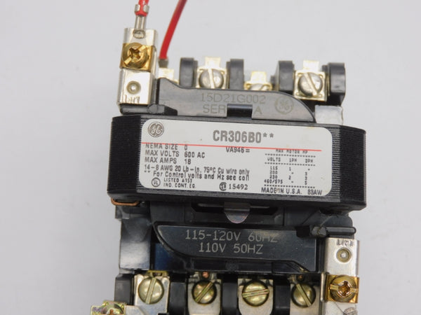GENERAL ELECTRIC CR306B002ZABA 110/115-120V 18A NSNP