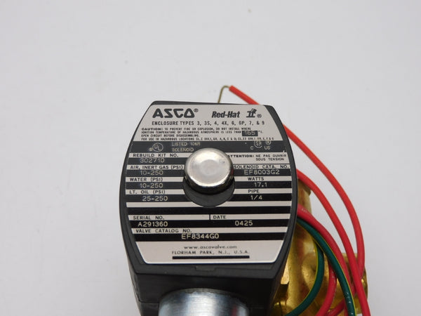 ASCO EF8344G0 110/120V 10-250PSI 1/4" NSNP