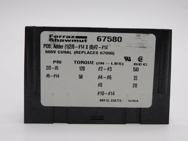 FERRAZ SHAWMUT 67580 600V NSNP