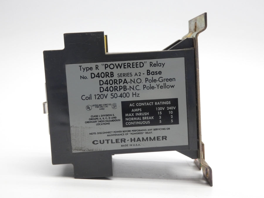 CUTLER HAMMER D40RB SER. A2 120V 10A UNMP