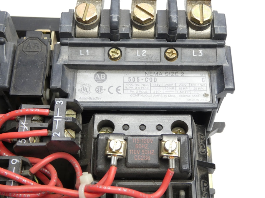 ALLEN BRADLEY 505-COD SER. C 110/115-120V 45A UNMP