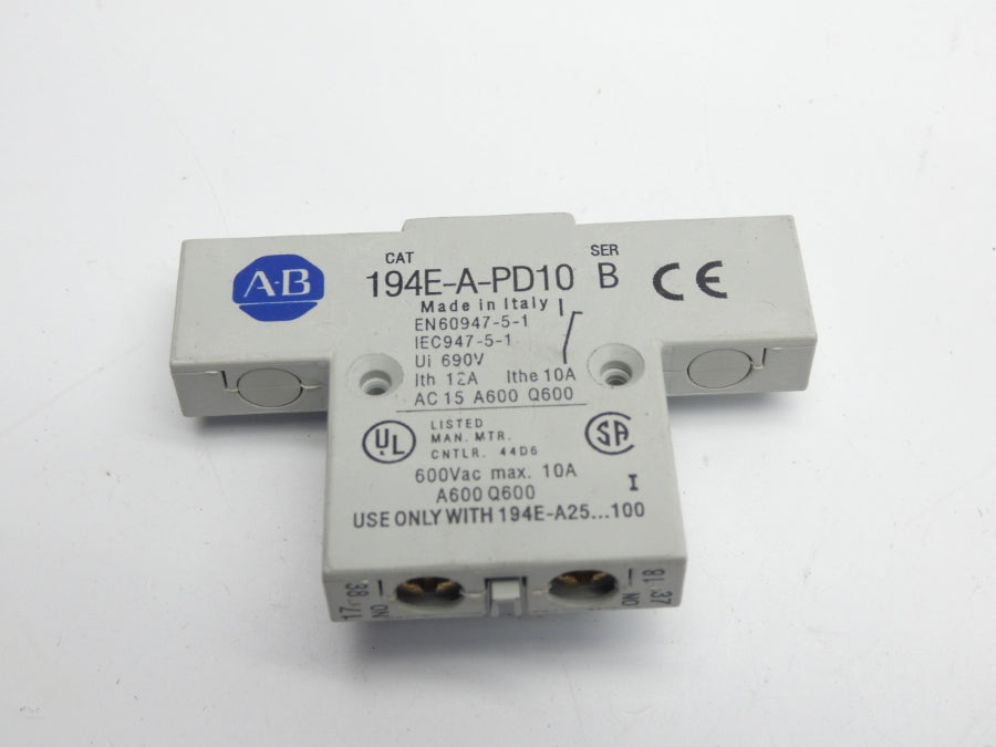 ALLEN BRADLEY 194E-A-PD10 SER. B 690V 10A NSNP