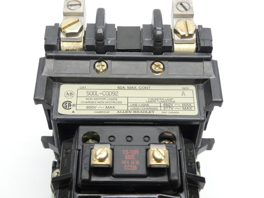 ALLEN BRADLEY 500L-COD92 SER. A 110/115-120V 60A NSNP