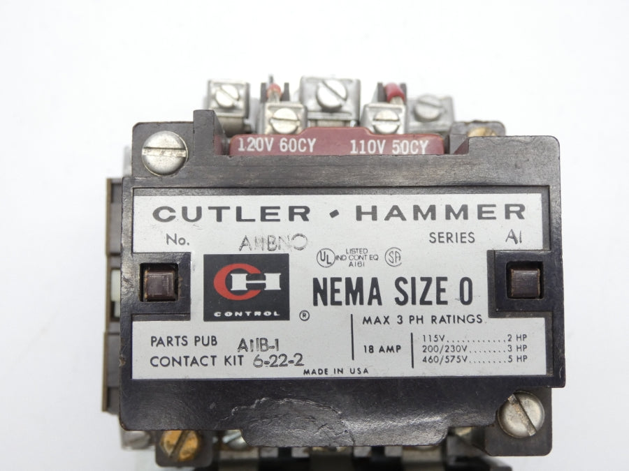 CUTLER HAMMER A11BNO SER. A1 110/120V 18A UNMP