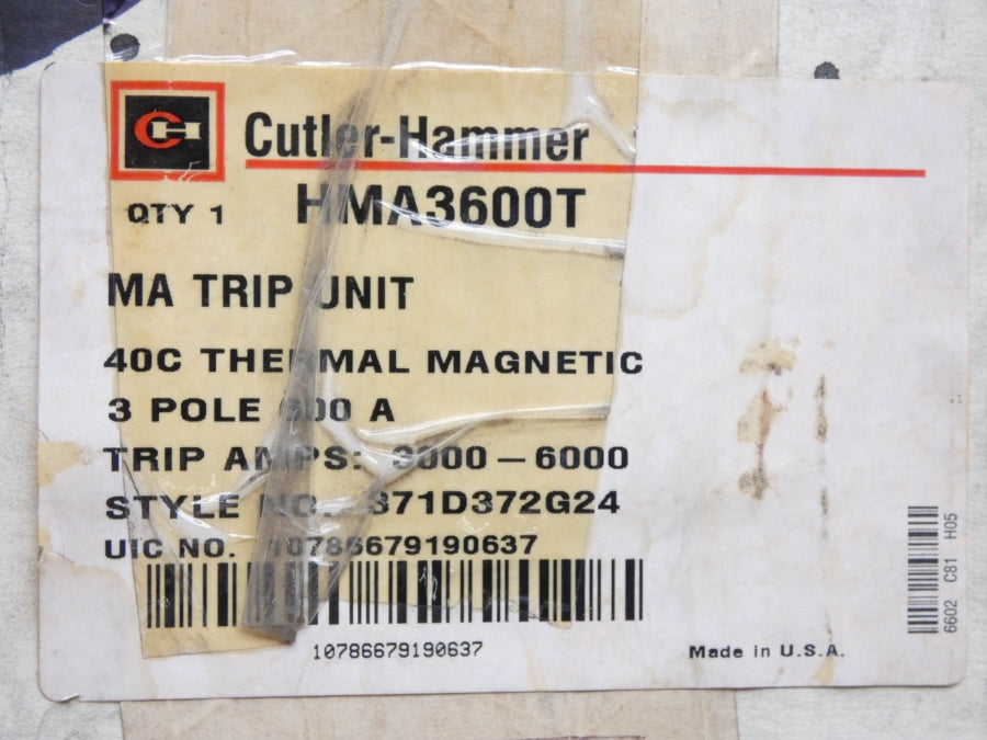 CUTLER HAMMER HMA3600T 600A NSMP