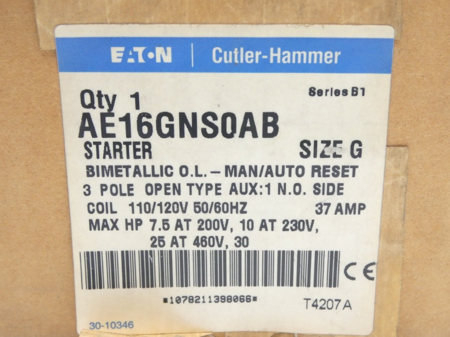 EATON AE16GNS0AB SER. B1 110/120V 37A NSMP
