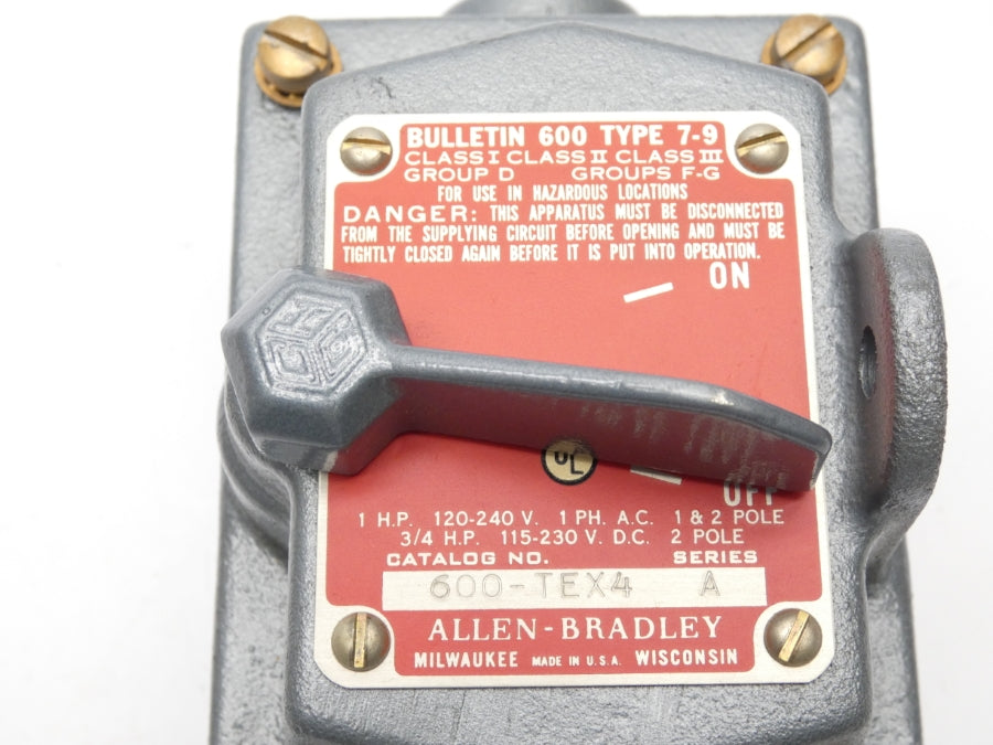 ALLEN BRADLEY 600-TEX4 SER. A 120-240V (BR/YL) NSMP