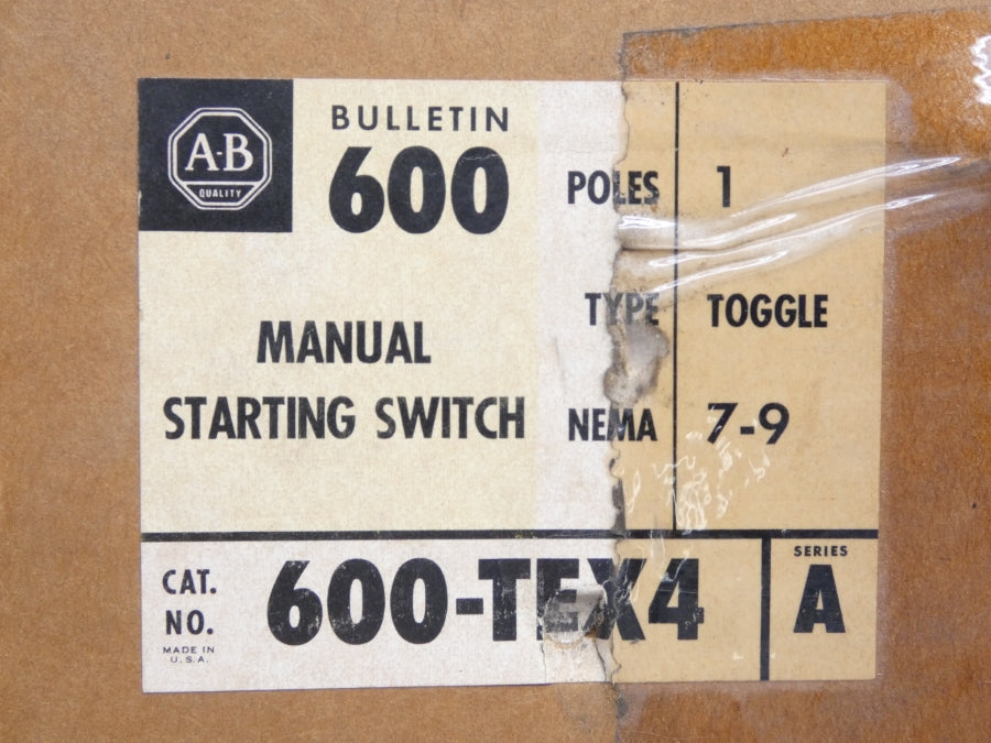 ALLEN BRADLEY 600-TEX4 SER. A 120-240V (BR/YL) NSMP