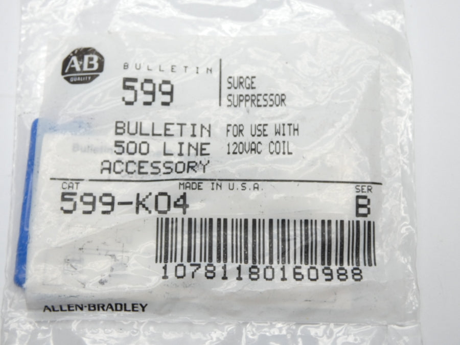 ALLEN BRADLEY 599-KO4 SER. B 120VAC NSMP