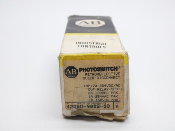 ALLEN BRADLEY 42GRU-9002-QD SER. A 70-264VDC/AC 2A (BK/YL) NSMP
