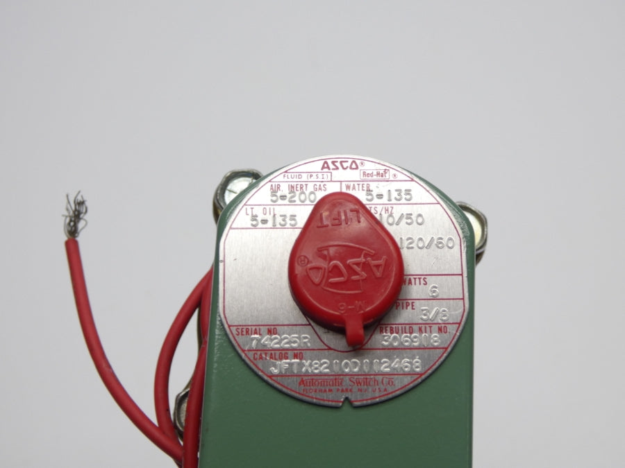 ASCO JFTX8210D112468 110/120V 5-200PSI 3/8" NSNP