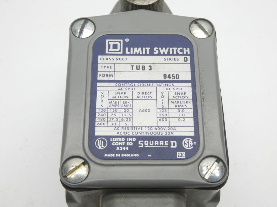 SQUARE D 9007TUB3 SER. D 600V 75A NSNP