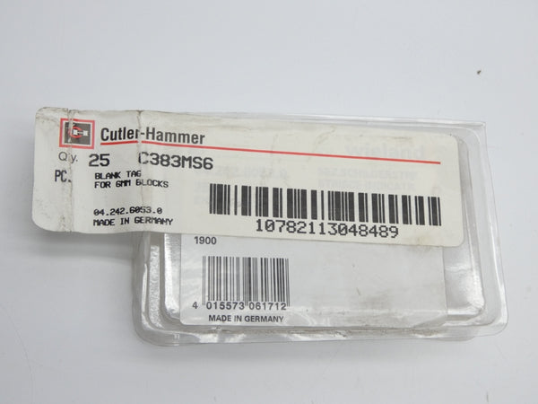 CUTLER HAMMER C383MS6 (PKG OF 25) NSMP