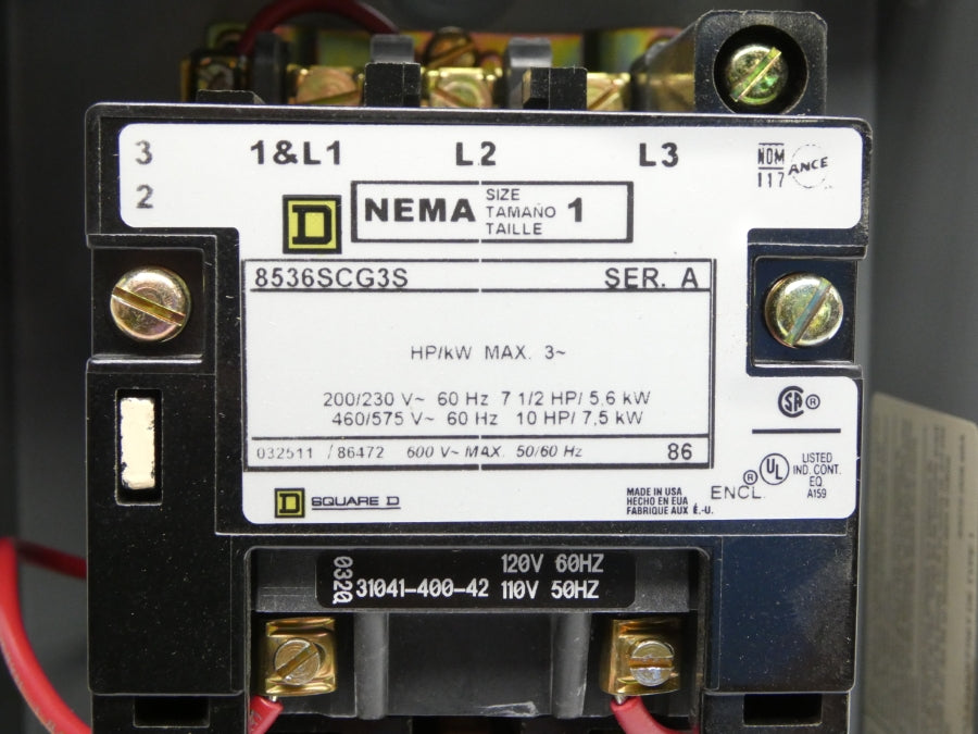 SQUARE D 8536SCG3S SER. A 110/120V NSNP