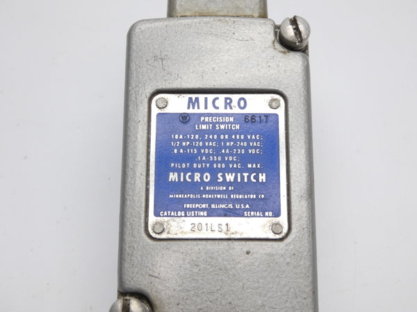 MICRO SWITCH 201LS1 600VAC 10A (GREY) UNMP