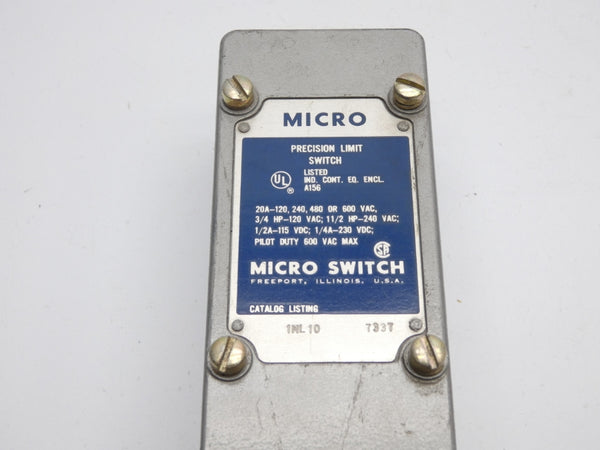 MICRO SWITCH 1ML10 600VAC 20A (GREY) (AS IS) UNMP