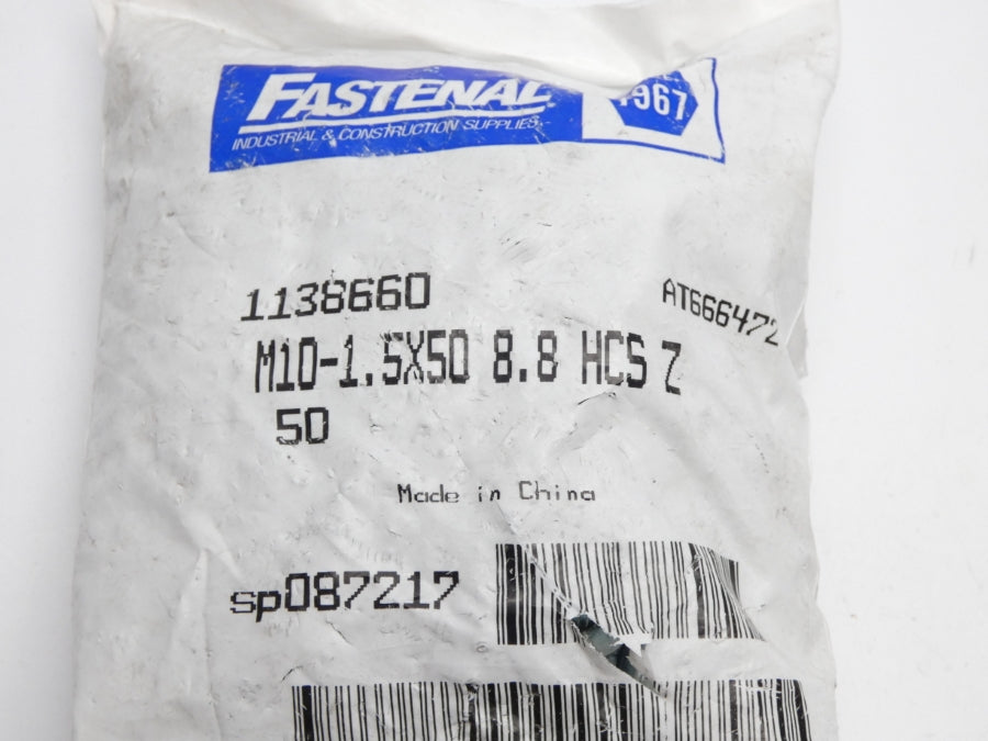 FASTENAL 1138660 M10-1.5X508.8HCSZ (PKG OF 50) NSMP