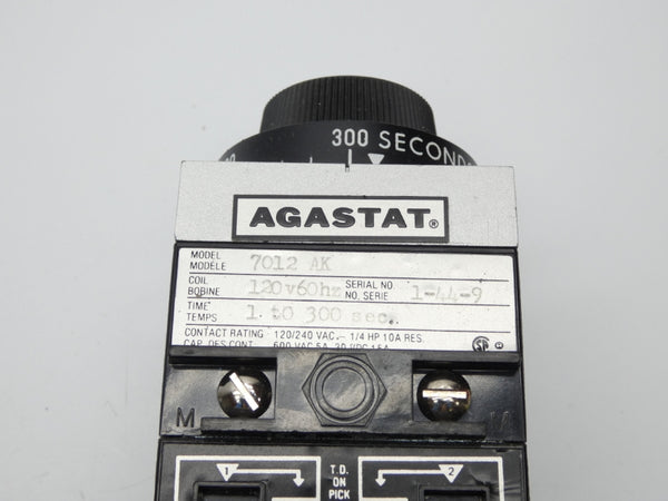 AGASTAT 7012AK 120V 10A 1-300S (AS PICTURED) NSNP