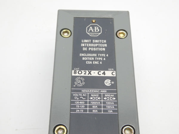 INDUSTRIAL SPARE PART 802X-C4 SER. C 120-600VAC 60A (AS IS) NSNP