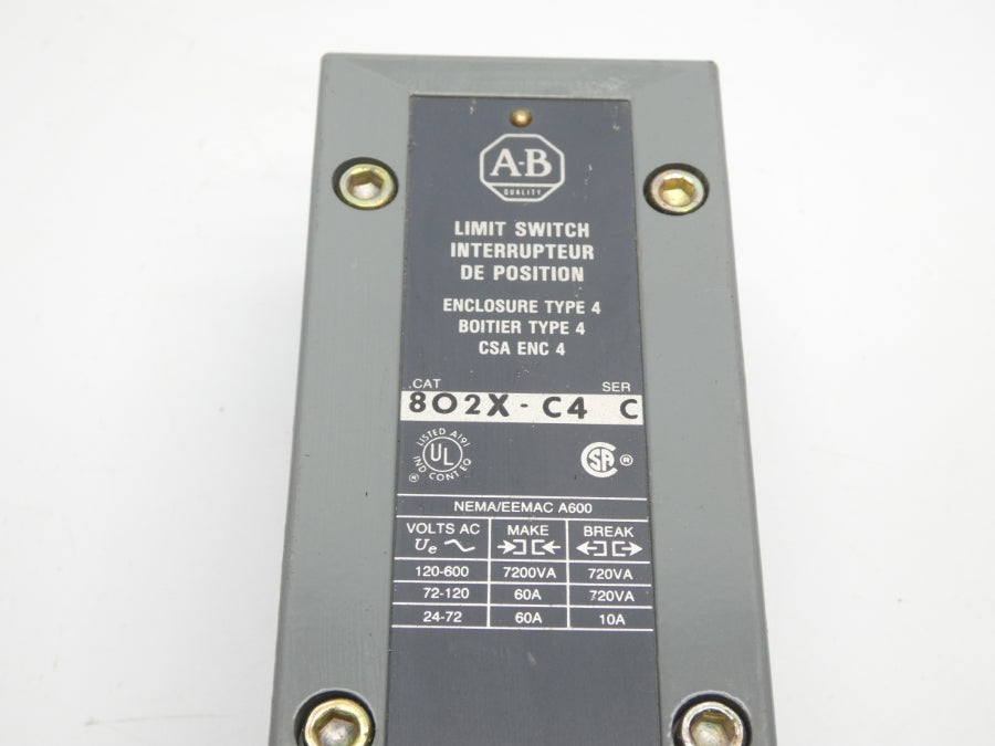 ALLEN BRADLEY 802X-C4 SER. C 120-600VAC 60A (AS IS) NSNP