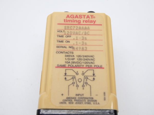 AGASTAT SRC72AAAA 120VAC/DC 10A .1-3S NSMP