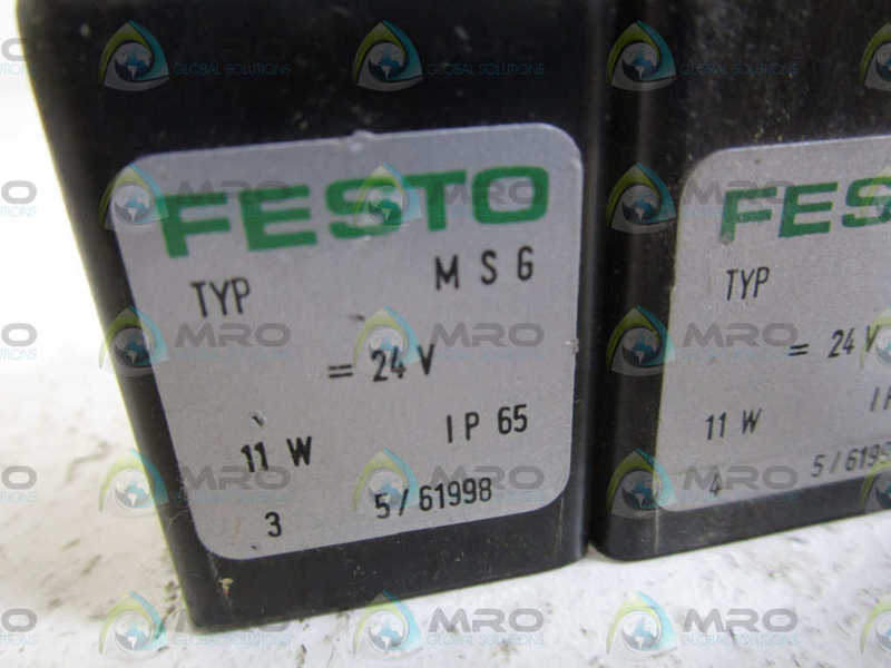 LOT OF 4 FESTO MSG  24V UNMP
