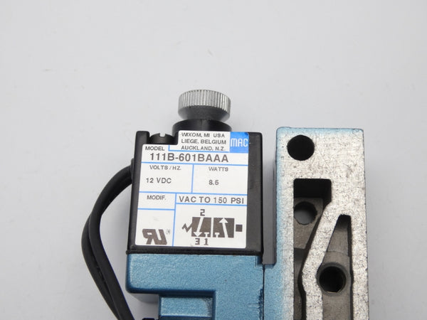 MAC 111B-601BAAA 12VDC 150PSI NSNP