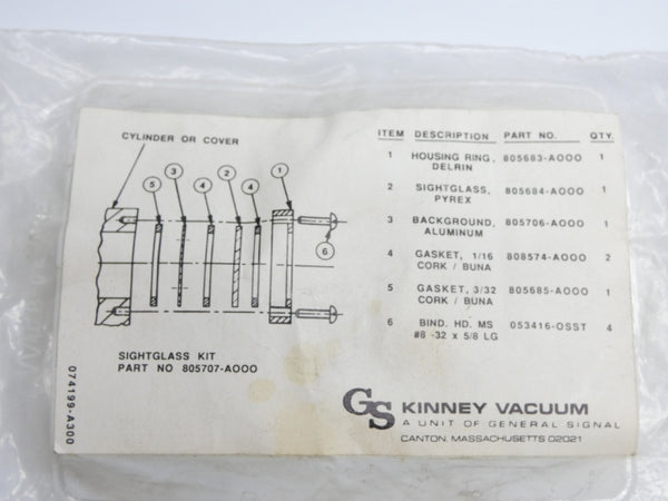 GS KINNEY VACUUM 805707-A000 NSMP