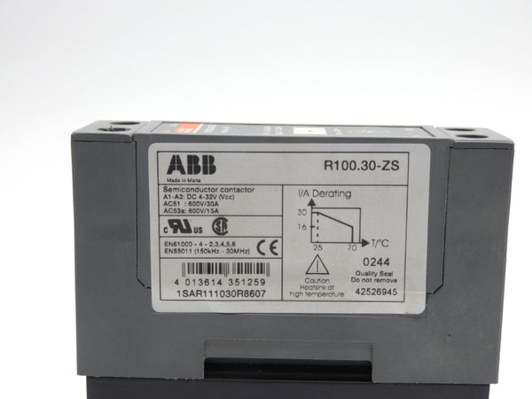 ABB 1SAR111030R8607 R100.30-ZS 600V 30A NSNP