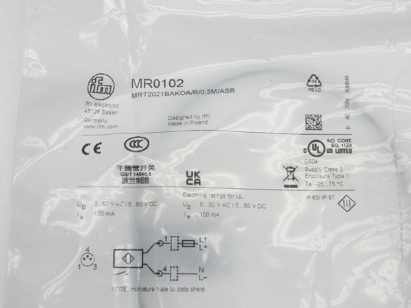 IFM EFECTOR MRT2021BAKOA/R/0.3M/ASR MR0102 5-60VDC NSMP