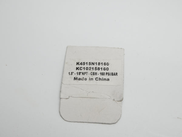 GAUGE K4515N18160 160PSI NSNP