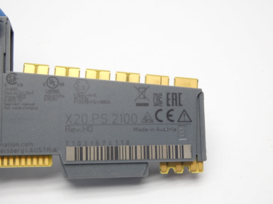 B&R AUTOMATION X20PS2100 REV. H0 24VDC 10A NSMP