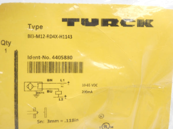 TURCK BI3-M12-RD4X-H1143 4405880 10-65VDC NSMP