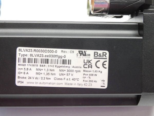 B&R AUTOMATION 8LVA23.R0030D300-0 8LVA23.EE030FFGG-0 REV. C9 24VDC 6A NSNP