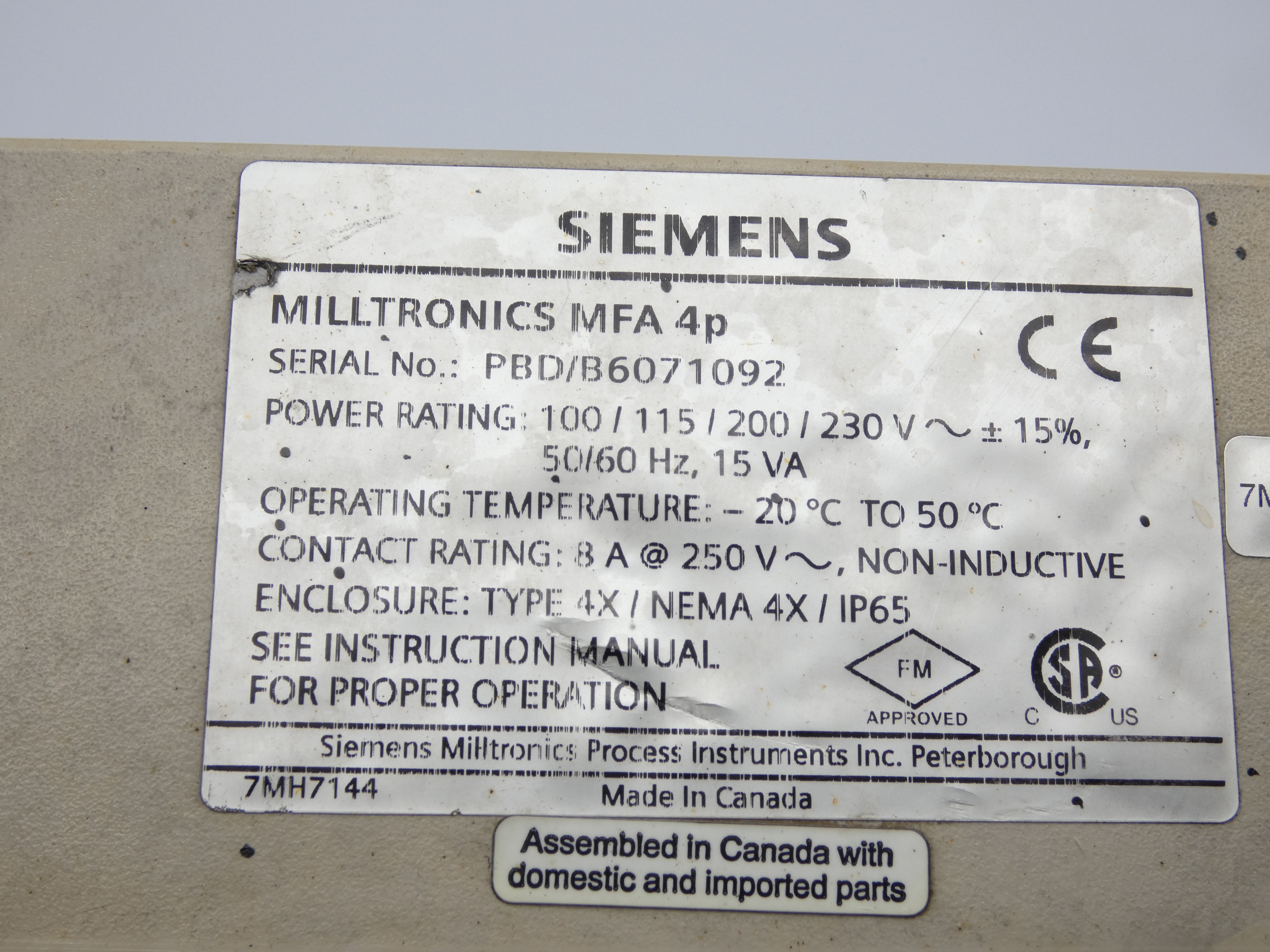 SIEMENS MFA4P 250V 8A UNMP