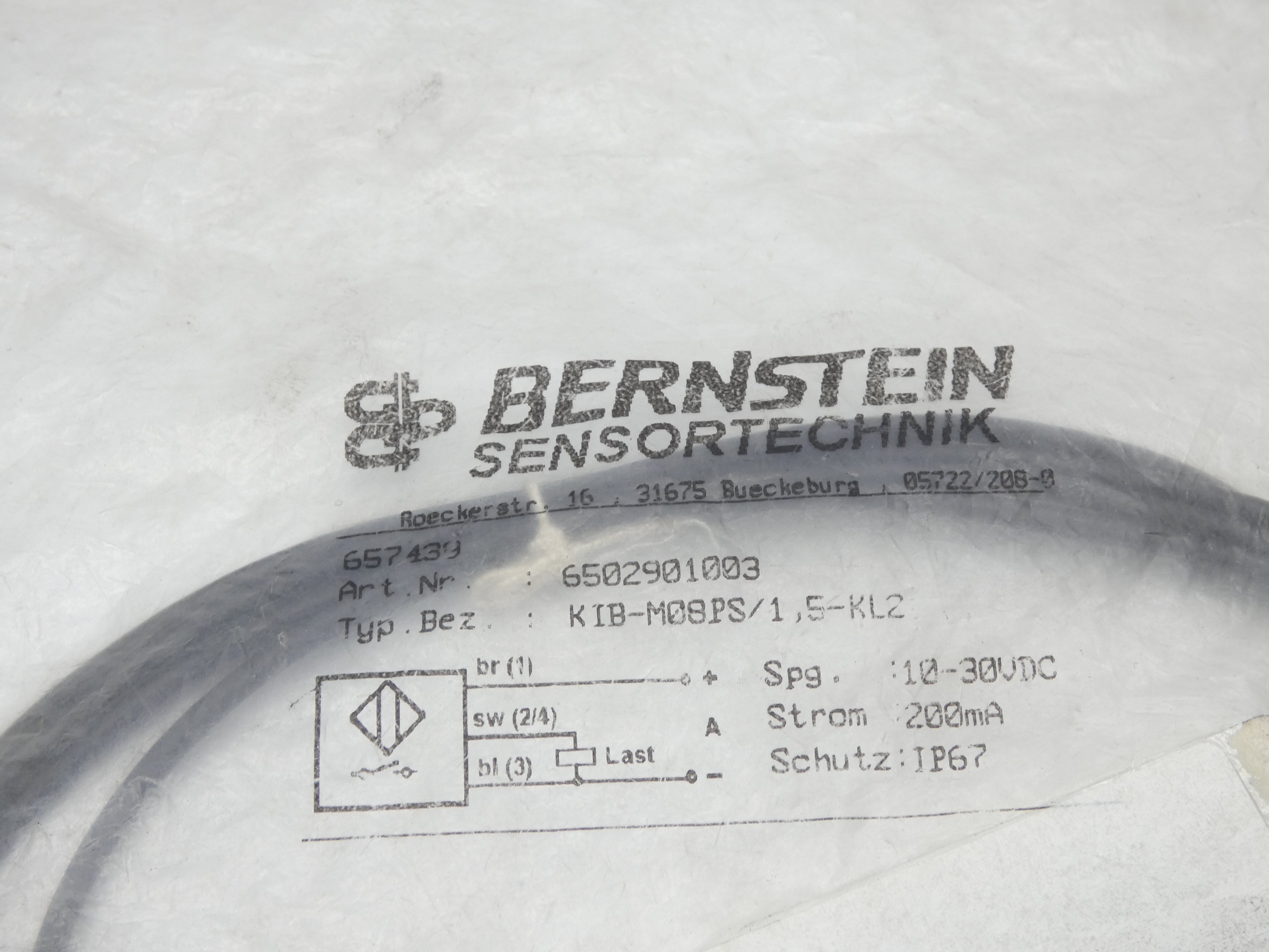 BERNSTEIN KIB-M08PS/1.5-KL2 6502901003 10-30VDC NSMP