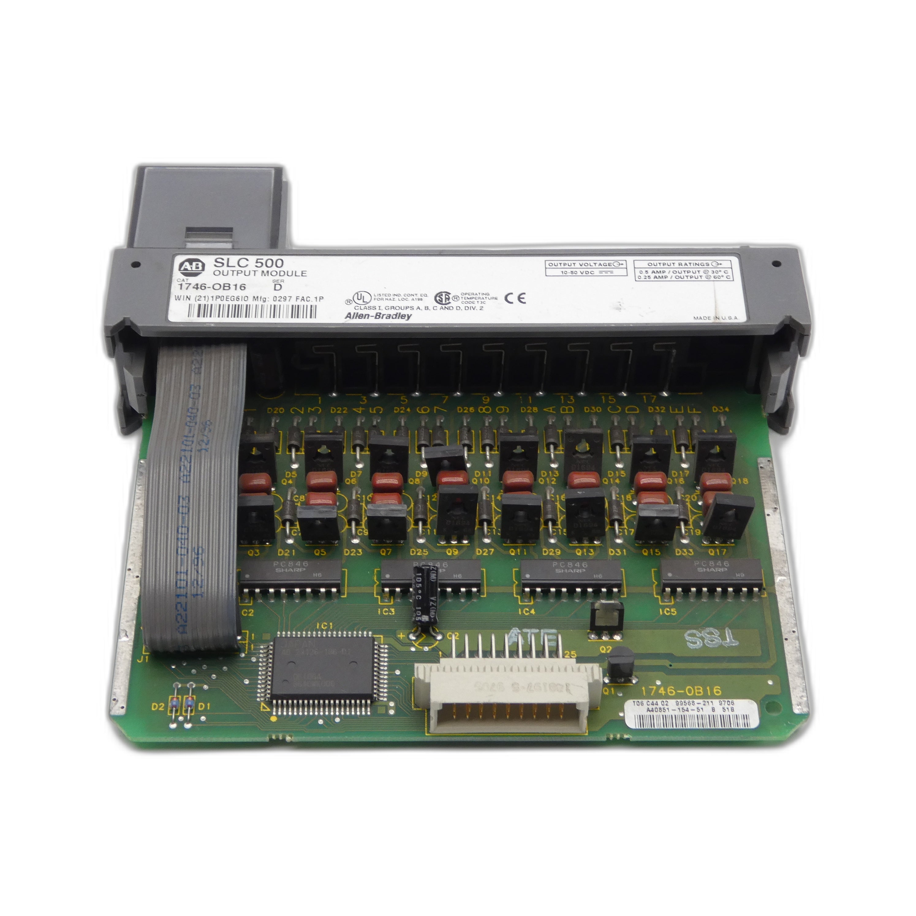 ALLEN BRADLEY 1746-OB16 SER. D 10-50VDC (NO DOOR) UNMP