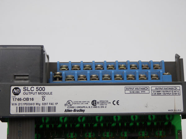 ALLEN BRADLEY 1746-OB16 SER. D 10-50VDC (NO DOOR) UNMP