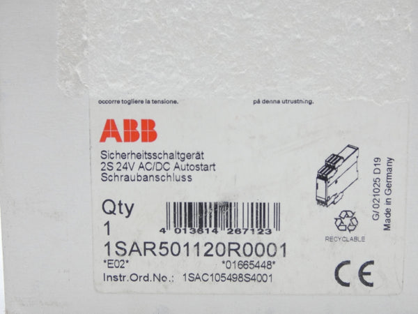 ABB 1SAR501120R0001 24VAC/DC 6A NSMP