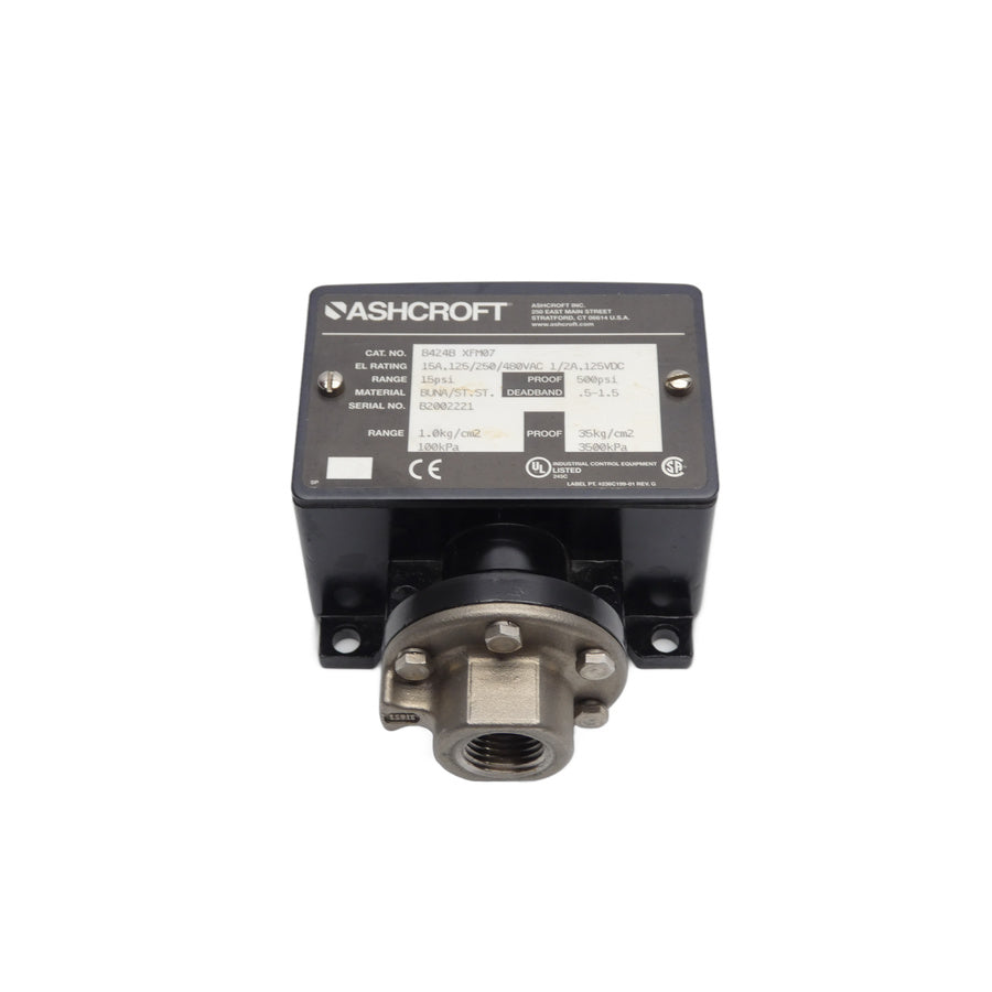 ASHCROFT B424B XFM07 480VAC 15A 15PSI NSNP
