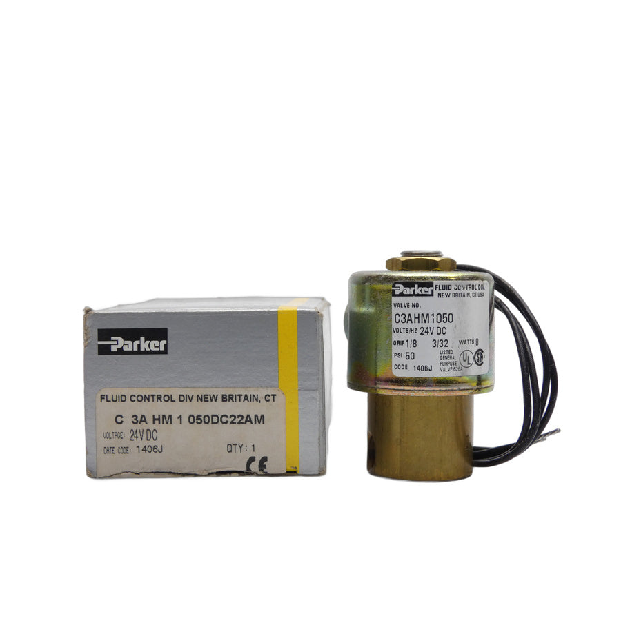 PARKER C3AHM1050DC22AM 24VDC 50PSI 1/8" NSMP