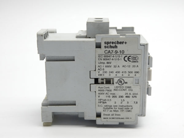 SPRECHER+SCHUH CA7-9-10 110/120V 32A UNMP