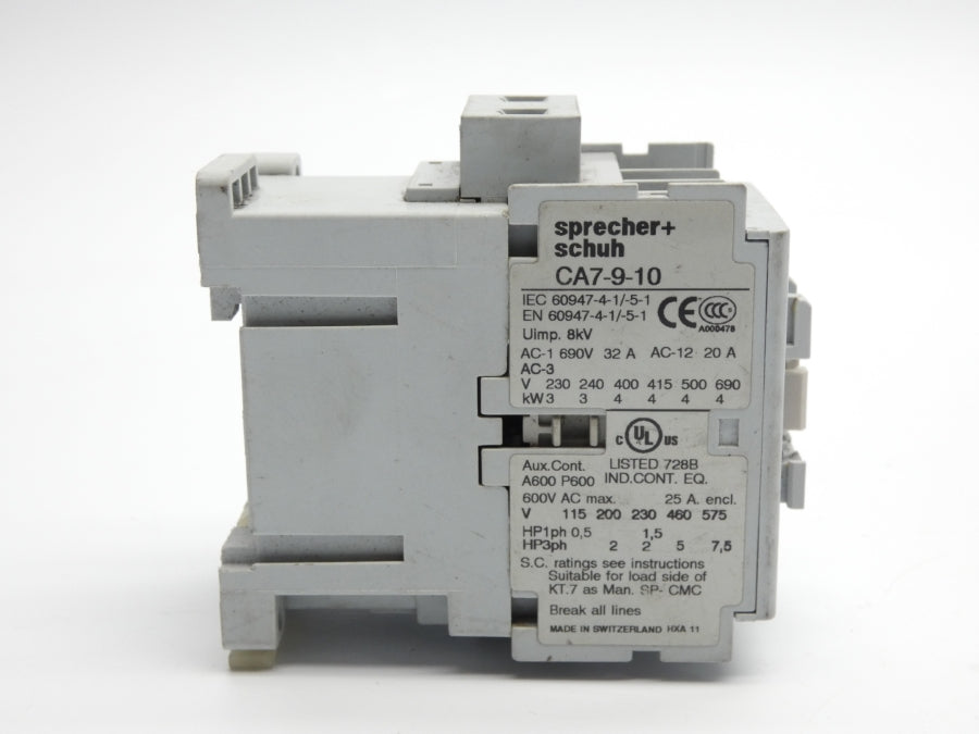 SPRECHER+SCHUH CA7-9-10 110/120V 32A UNMP
