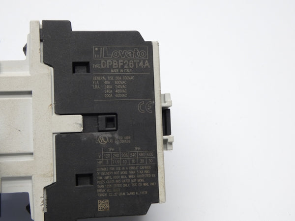 LOVATO DPBF26T4A 24V 40A (AS PICTURED) UNMP