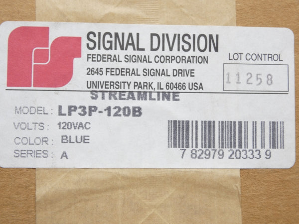 INDUSTRIAL SPARE PART LP3P-120B SER. A 120VAC NSFS