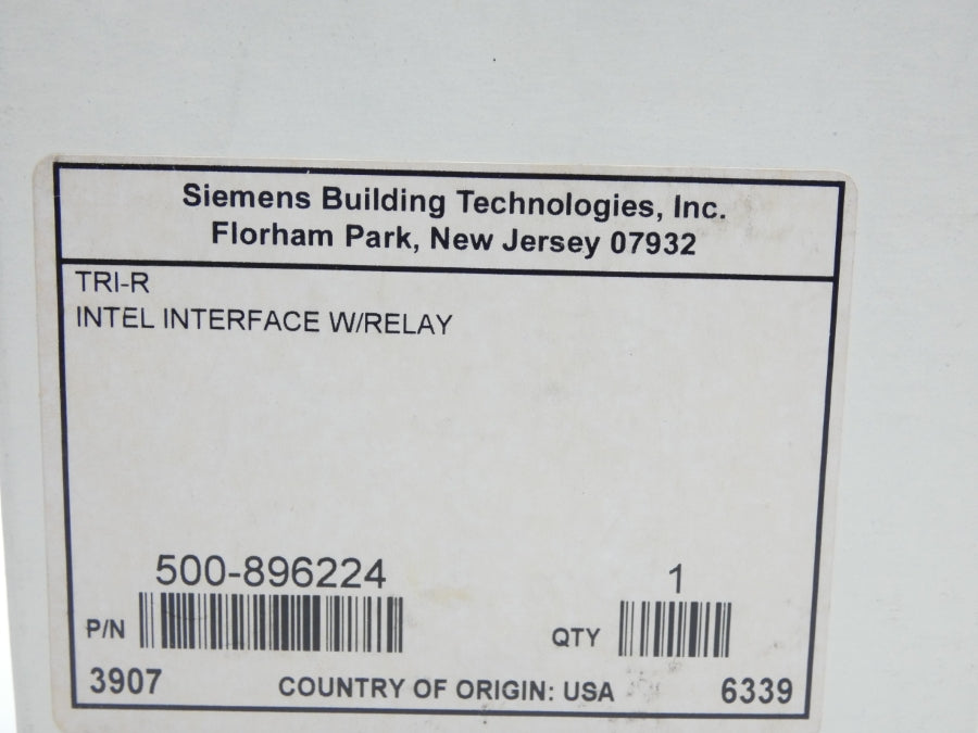 SIEMENS BUILDING TECHNOLOGIES TRI-R 500-896224 NSMP